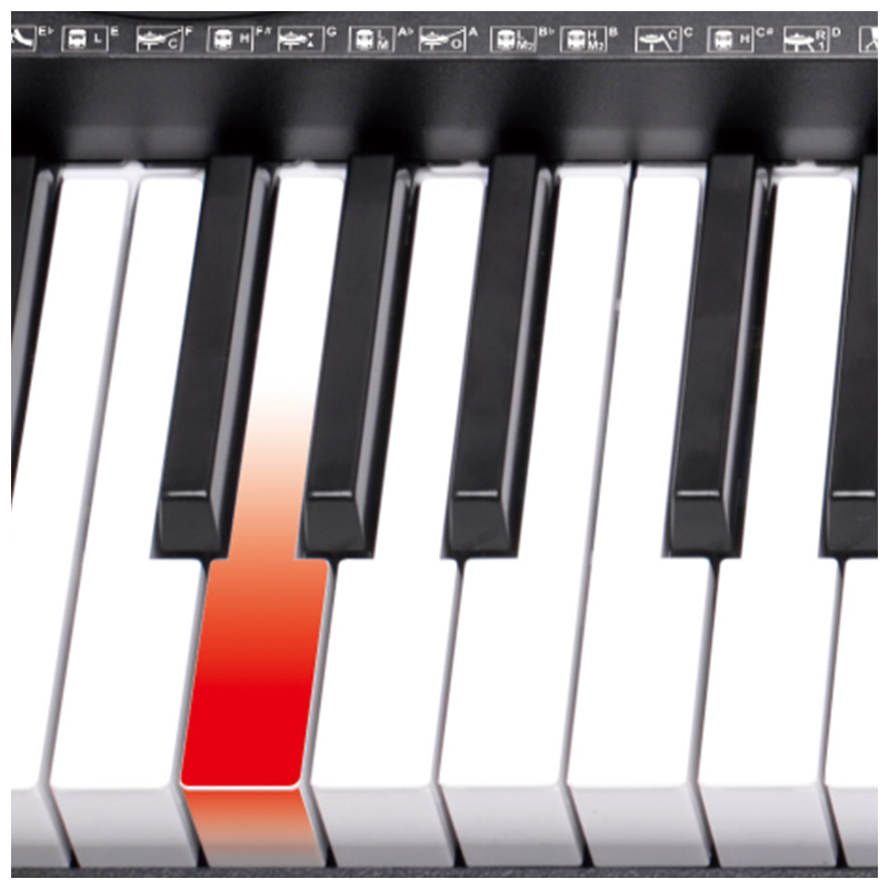 V-TONE VK-500 61L Keyboards – 61 Tangenter med LED Lärfunktion för Barn och Nybörjare