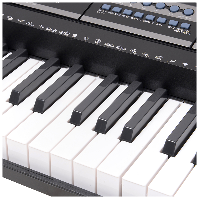 V-TONE VK-500 61L Keyboards – 61 Tangenter med LED Lärfunktion för Barn och Nybörjare