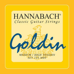 Hannabach Strängar för klassisk gitarr Serie 725 Medium/High Tension Goldin - Set med 3 bassträngar (7257MHT)
