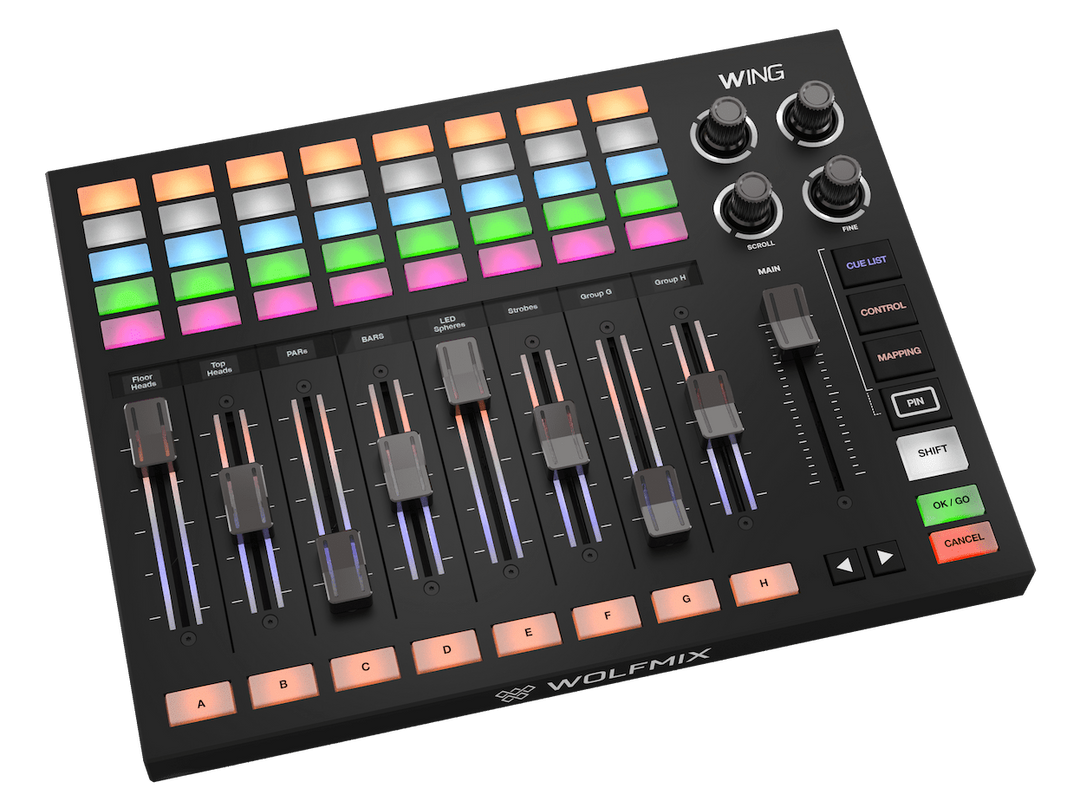 Wolfmix WING – Professionell DMX-ljuskonsol och W1-expansion