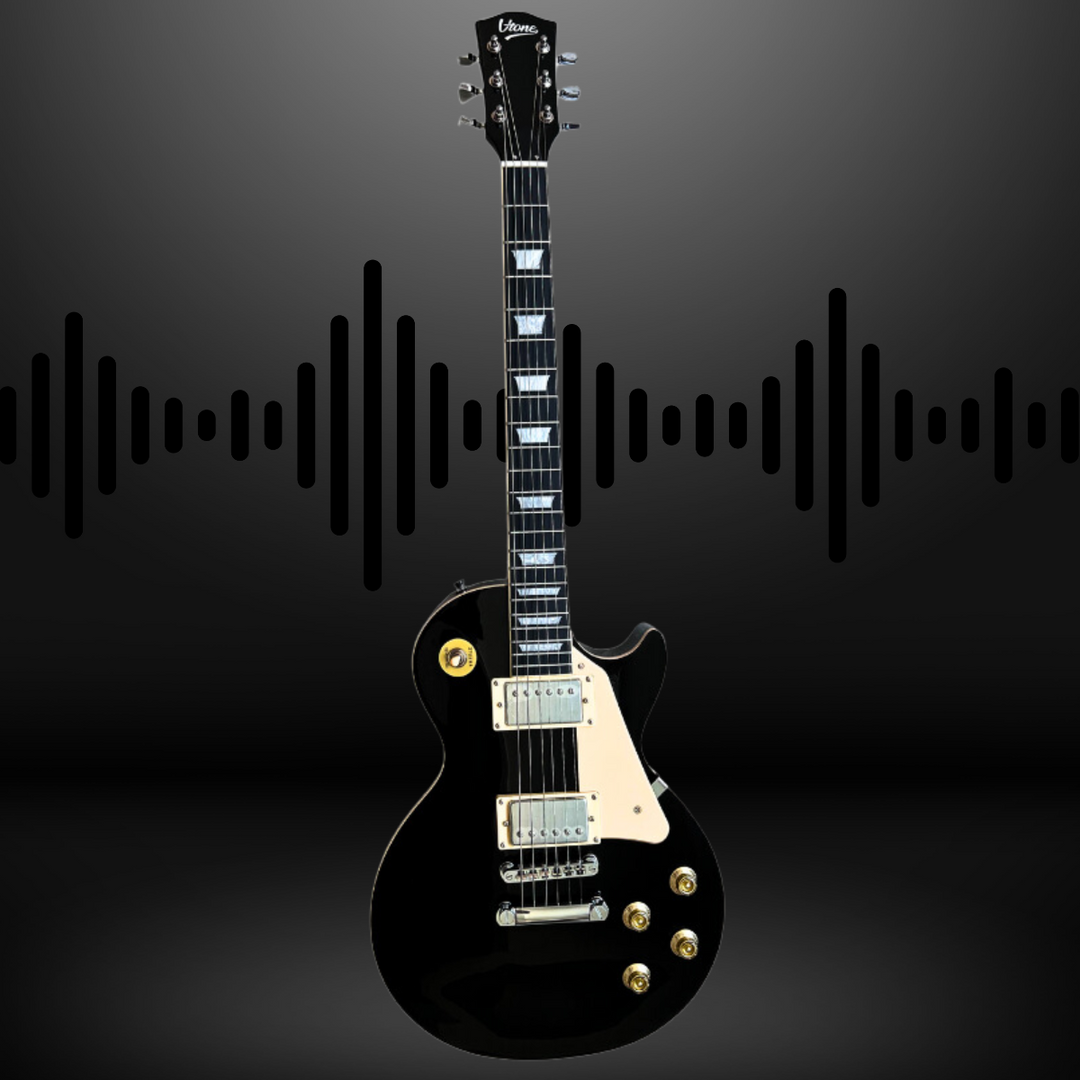 V-TONE VLP1 BK Elektrisk Gitarrer 4/4 Les Paul HH – Black Gloss