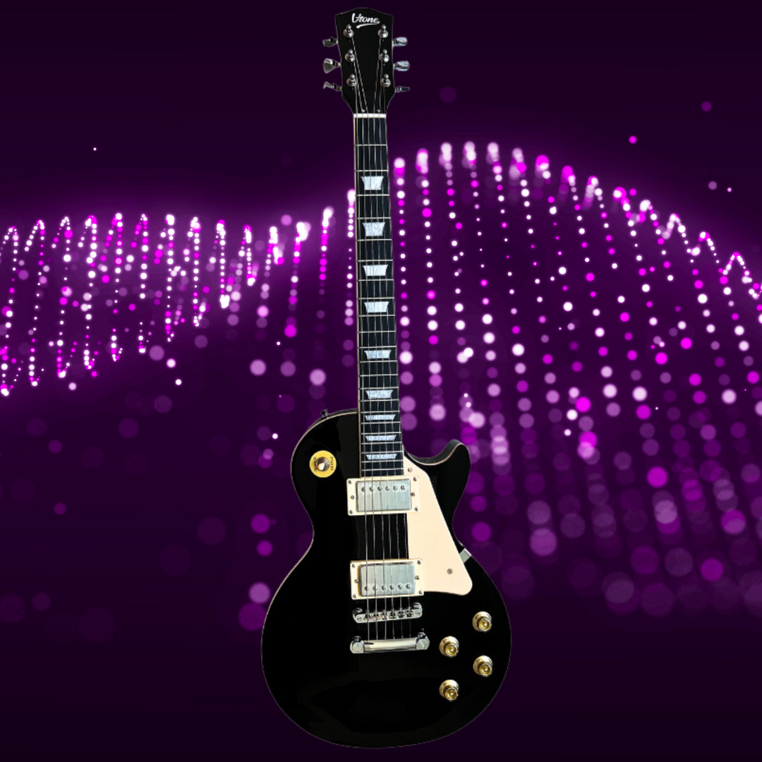 V-TONE VLP1 BK Elektrisk Gitarrer 4/4 Les Paul HH – Black Gloss