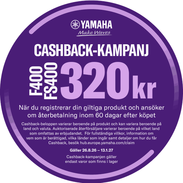 Yamaha cashback-kampanj: få 320 kr tillbaka – så här gör du