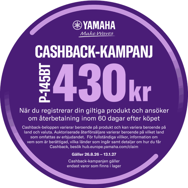 Yamaha cashback-kampanj: få 430 kr tillbaka – så här gör du