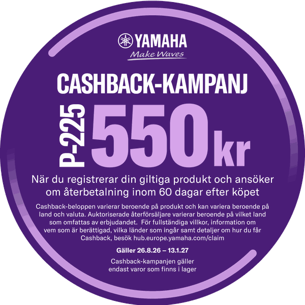 Yamaha cashback-kampanj: få 550 kr tillbaka – så här gör du